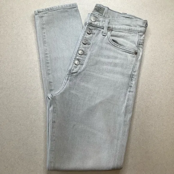 Citizens Of Humanity Olivia High Rise Slim Ankle 25 Zinc Gray‎ Exposed Bu… - Image 3