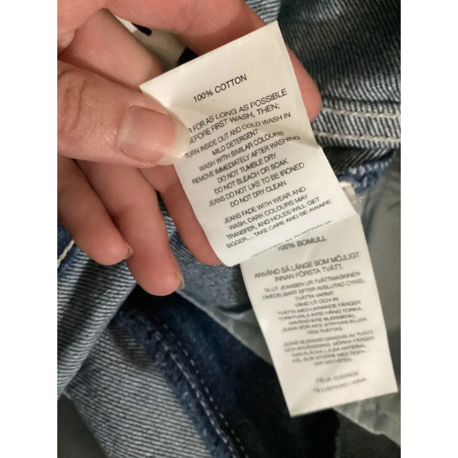 Rollas Elle Jeans Womens 23 Super High Rise Relaxed 80s Stone Denim Pants Blue - Image 9