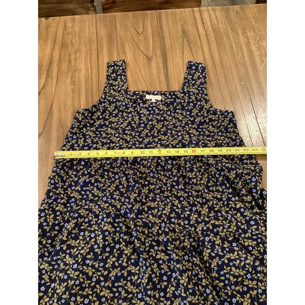 Moon River Strappy Floral Printed Tiered Mini Sleeveless Swing Dress Lined Large - Image 7