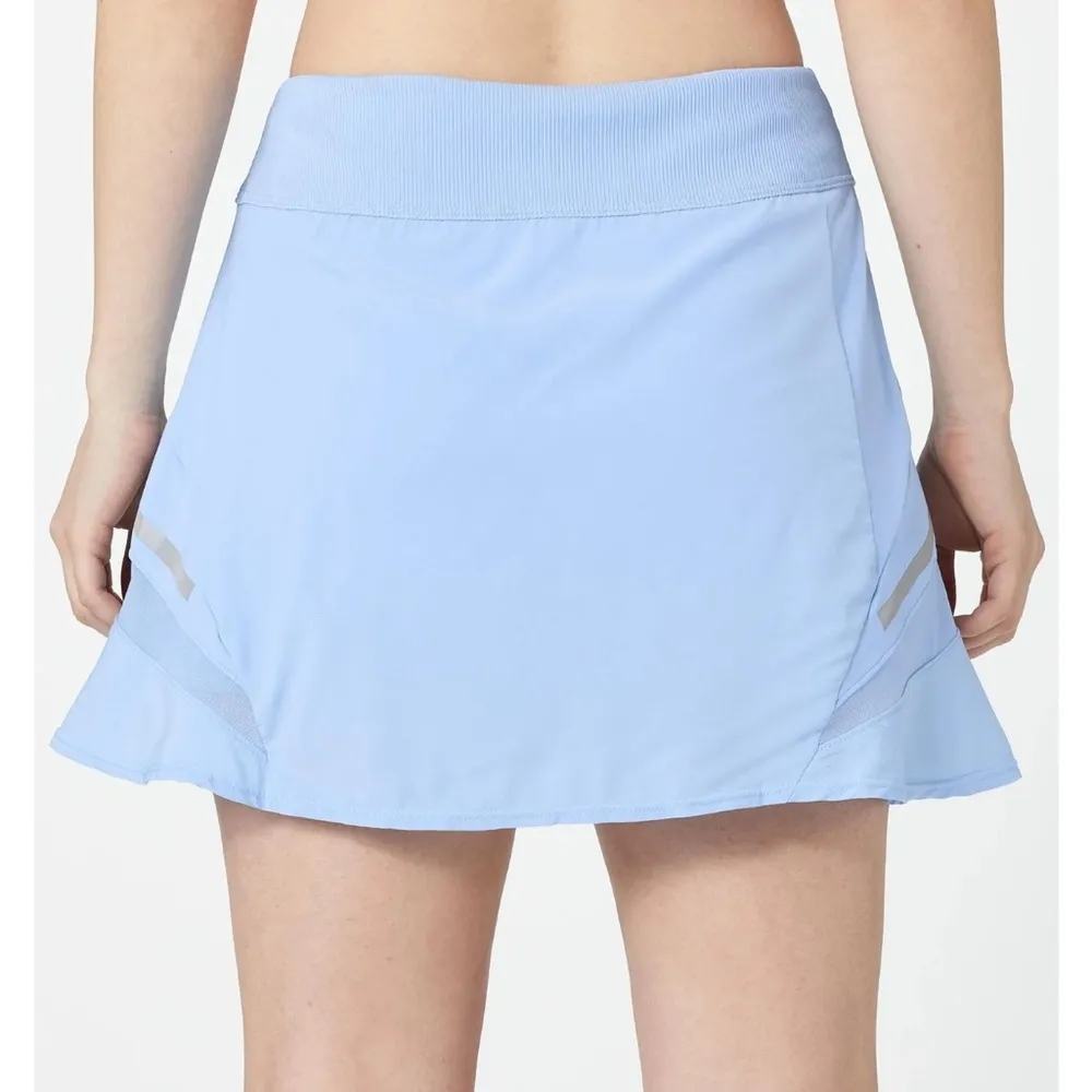 Lucky in Love Women's Tech Long Sprint Mesh Skirt Tennis Zip Front XL NWOT Green - Image 8