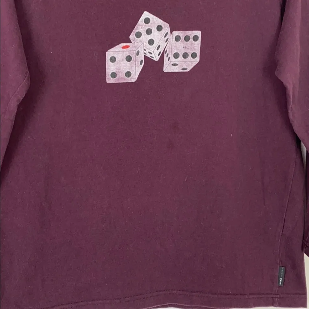 Marc Jacobs burgundy dice long sleeve tee Medium - Image 7