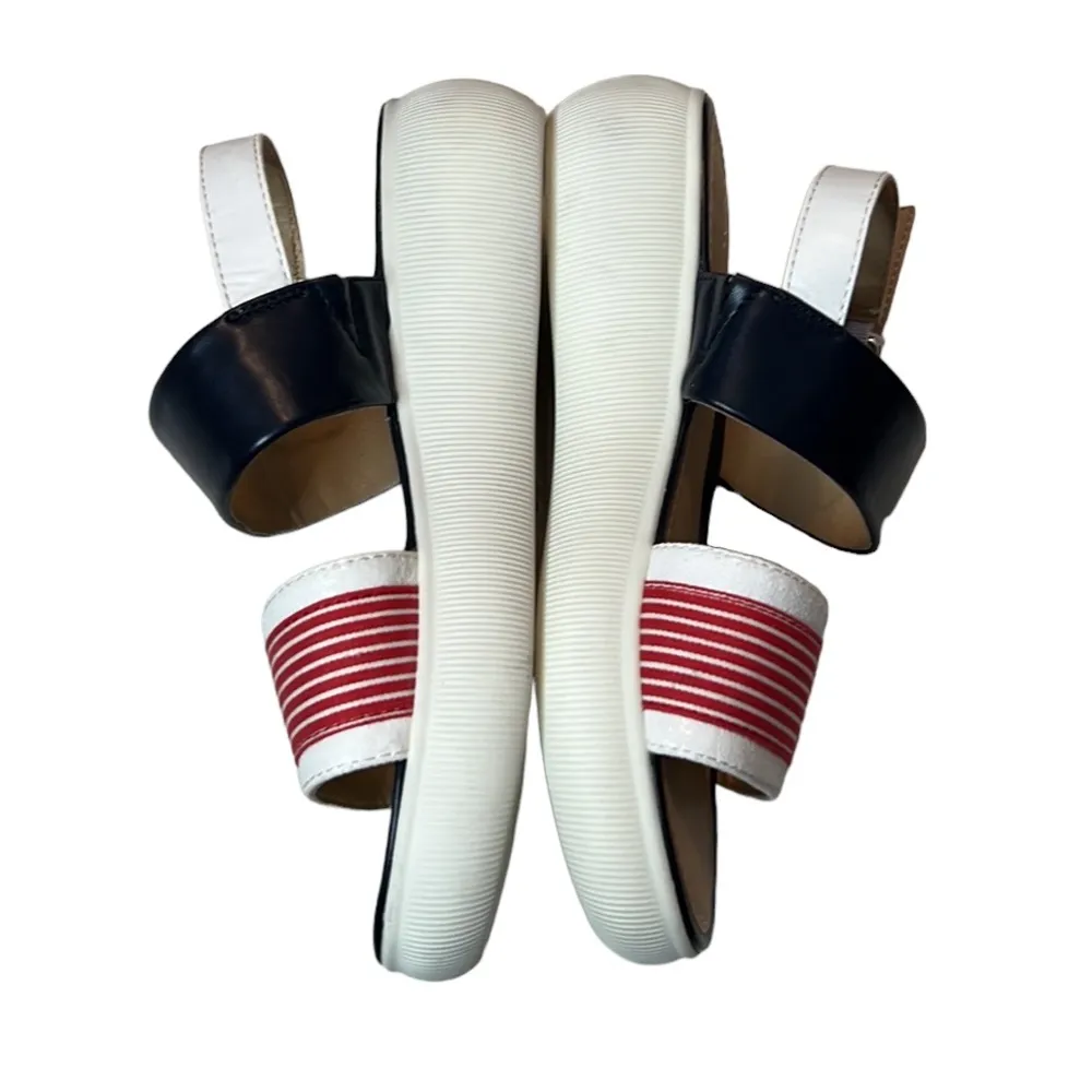 Nautica Women Blue White Red Stripes Acaria Platform Sandals Size 5.5 - Image 6