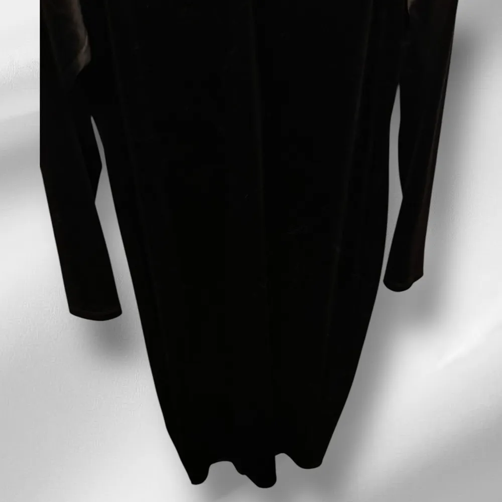 Good American Black Velvet Dress - Image 3
