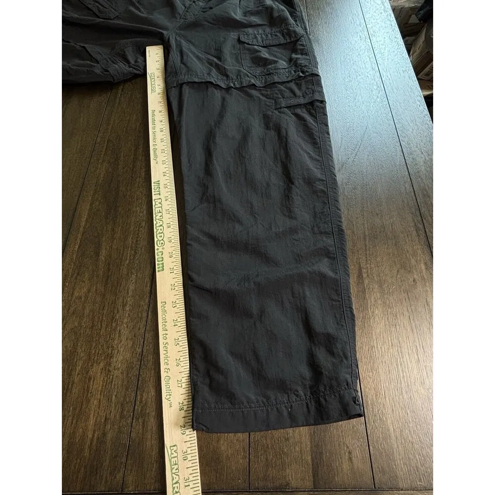 Royal Robbins Hiking Pants Women's Size 14 Convertible Zip off Shorts Black - Image 4