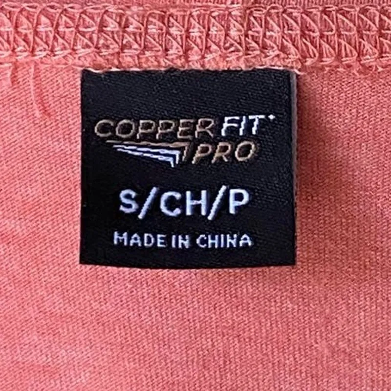 COPPER FIT PRO Peach Orange Waterfall Knit Cardigan Open Sweater ~ Women's SMALL - Image 4