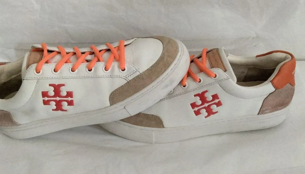 TORY BURCH Andrea Color Block Leather Sneaker Sz 8.5 women’s shoes - Image 14