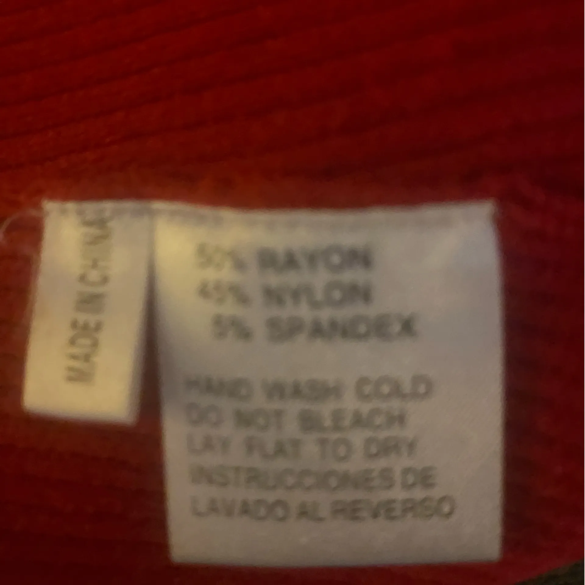 Camille La Vie Red Ribbed Knit Beaded Zip-Up Cardigan Sweater, Size M - Image 9