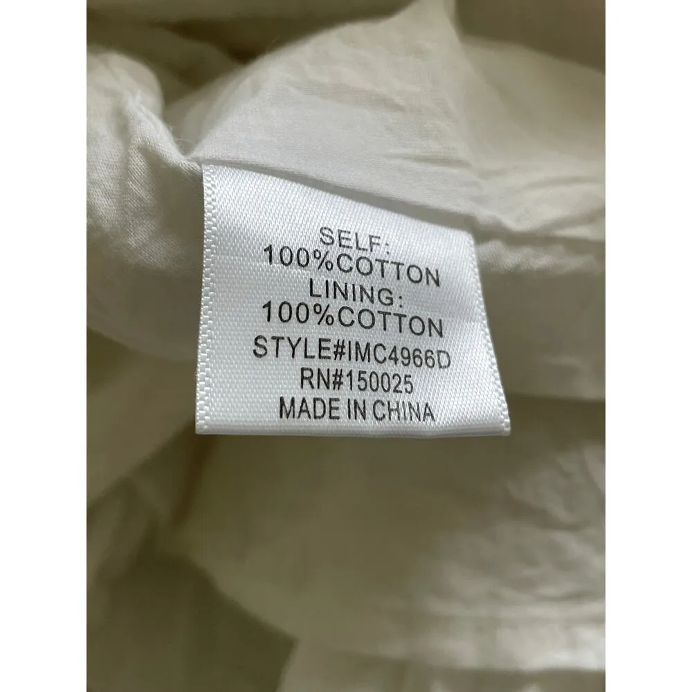 Emory Park Midi Tea Dress White Cotton - Image 11