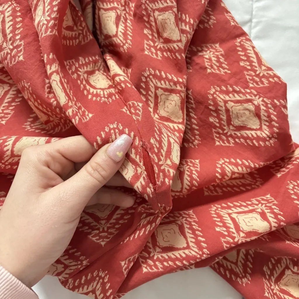 NWT Zara BLOGGERS Fave Boho Geometric Open Back Wide Leg The Jami Jumpsuit Small - Image 11