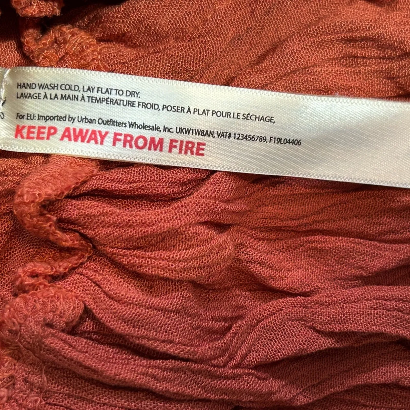 Free People Adella Cami XS Rust Lace Peplum “Winding Roads” Top NWT - Image 13