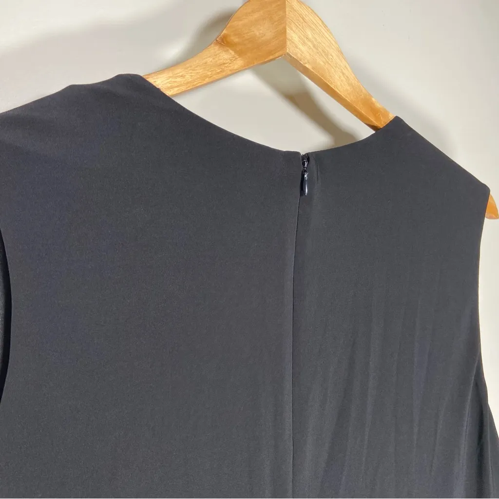 Carmen Marc Valvo Black Asymmetrical Mini Dress Whimsygoth Fairy Y2K Classy 20W - Image 12