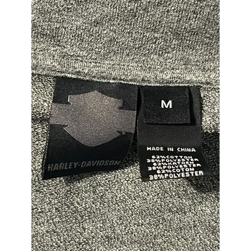 Harley Davidson Gray Cowl Neck Belted Sweater French Terry 96339-16VW Size M - Image 6