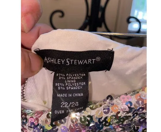 Women's Ashley Stewart Dress Size 22/24 Sequin - Image 2