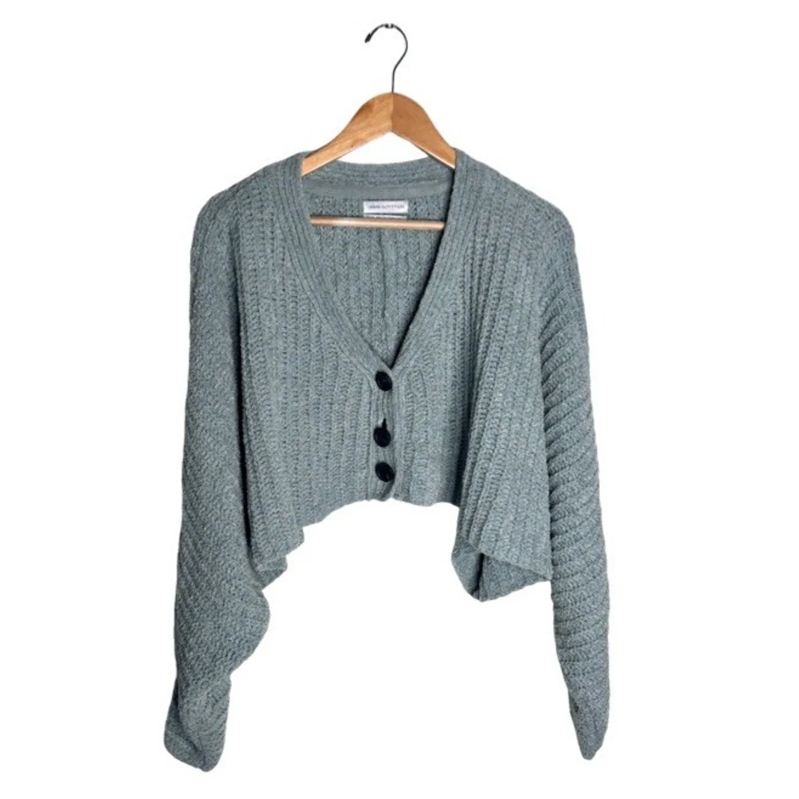 Urban Outfitters Ashlyn Cardigan Batwing Size Large Mint Button Up Polyester - Image 2