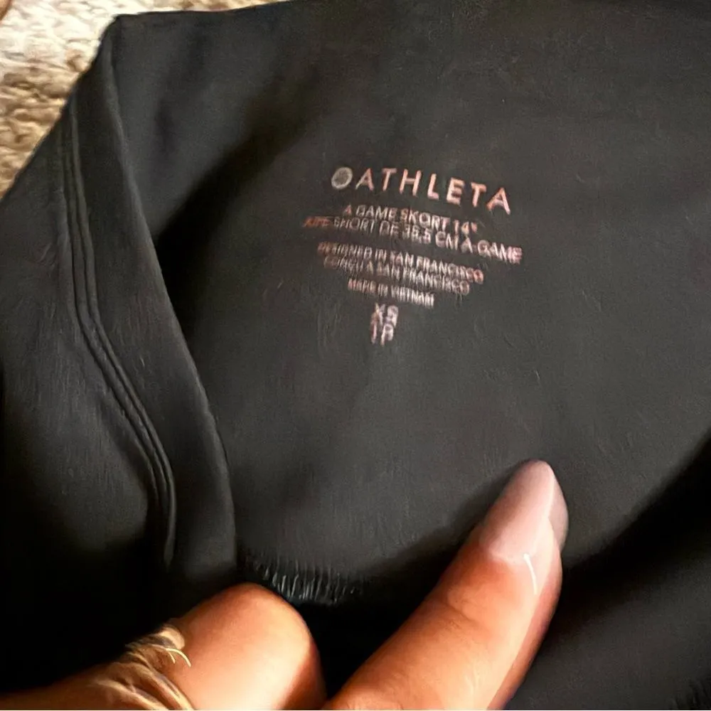 NWT Athleta A-Game Skort Skirt 14" Black Active Golf
Tennis Prep Sporty-Size XS - Image 8