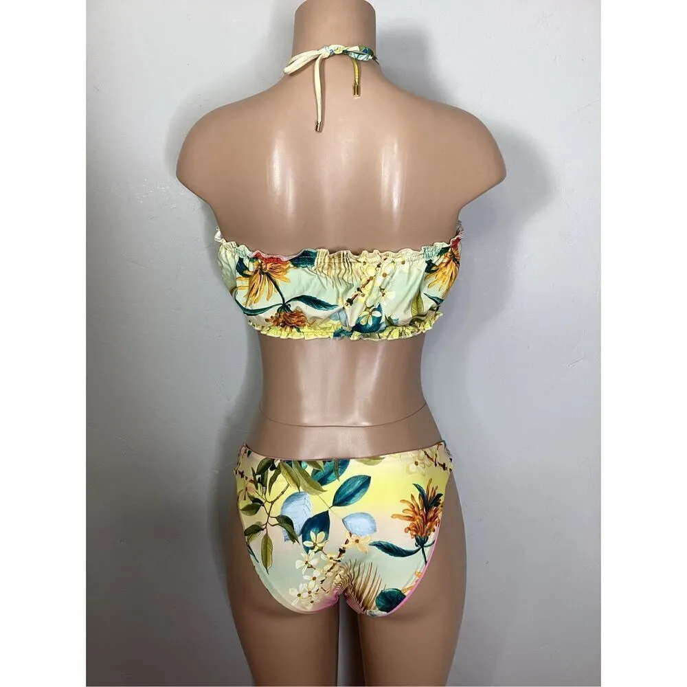 New. Pilyq/PQ oasis ruched reversible bikini. L-top/M-bottom. Retails $156 - Image 10