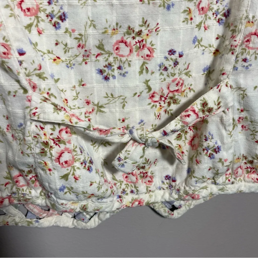 Willow Ridge Vest Basketweave Cutout Floral Cottage Core Vest Vintage Size XL - Image 5