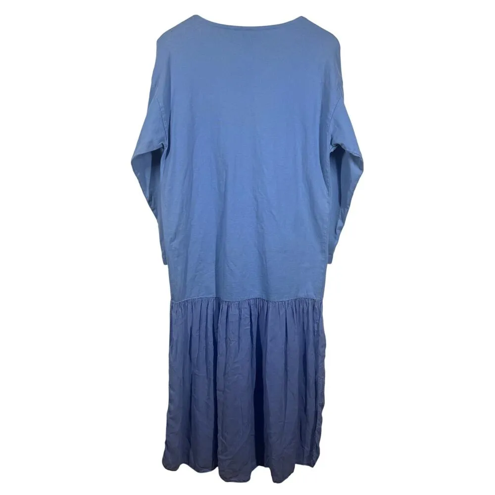 Johnny Was Vintage Dress Women Size S T-Shirt Maxi Embroidered Fish Cotton Beach - Image 2