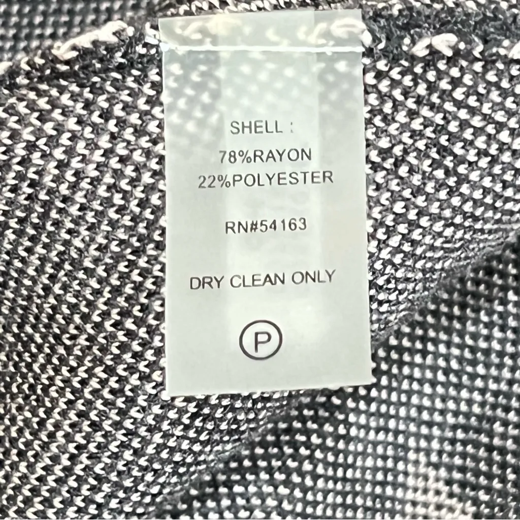 Calvin Klein Charcoal Fit & Flare Sweater Dress with Blush Florals Size Large - Image 8