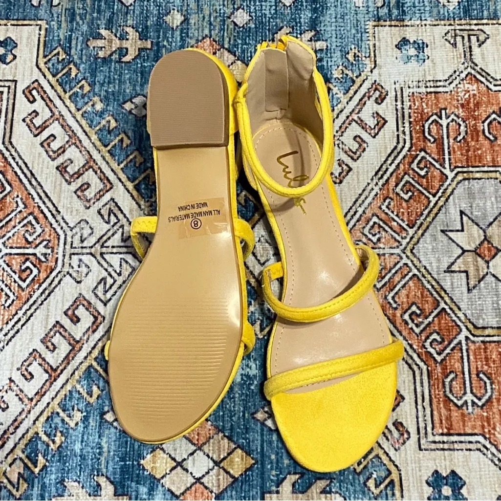 Lulus Quin Mustard Sandals Size 7.5 Spring - Image 10