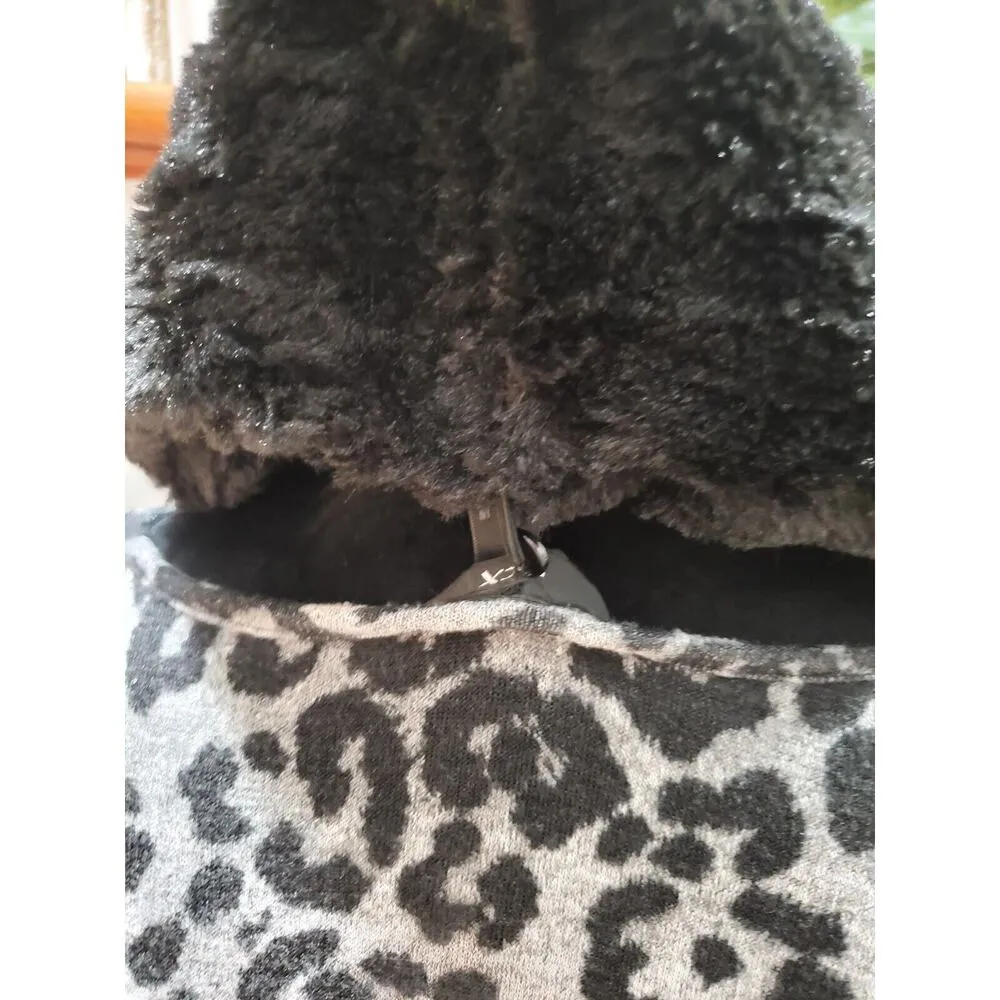 BCX Women Black & Gray Polyester Round Neck Half Sleeve Knee Length Dress Size S - Image 9