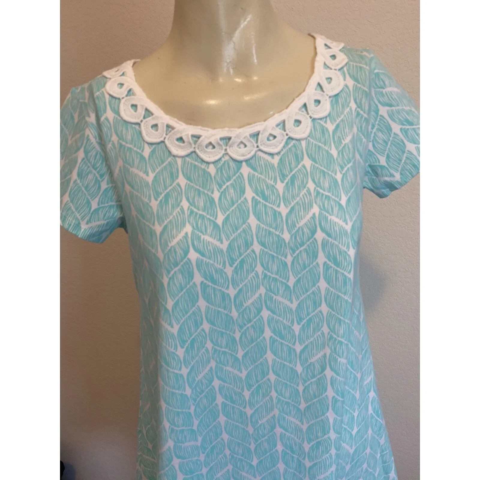 #14 NWT! Women's Sz: Small, Lauren James Aqua Caroline Dress - Image 3