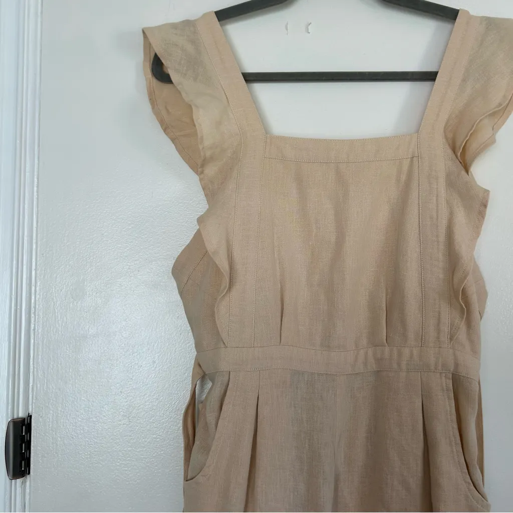 Anthropologie Rue Stiic Lucia Romper Husk Small - Image 4