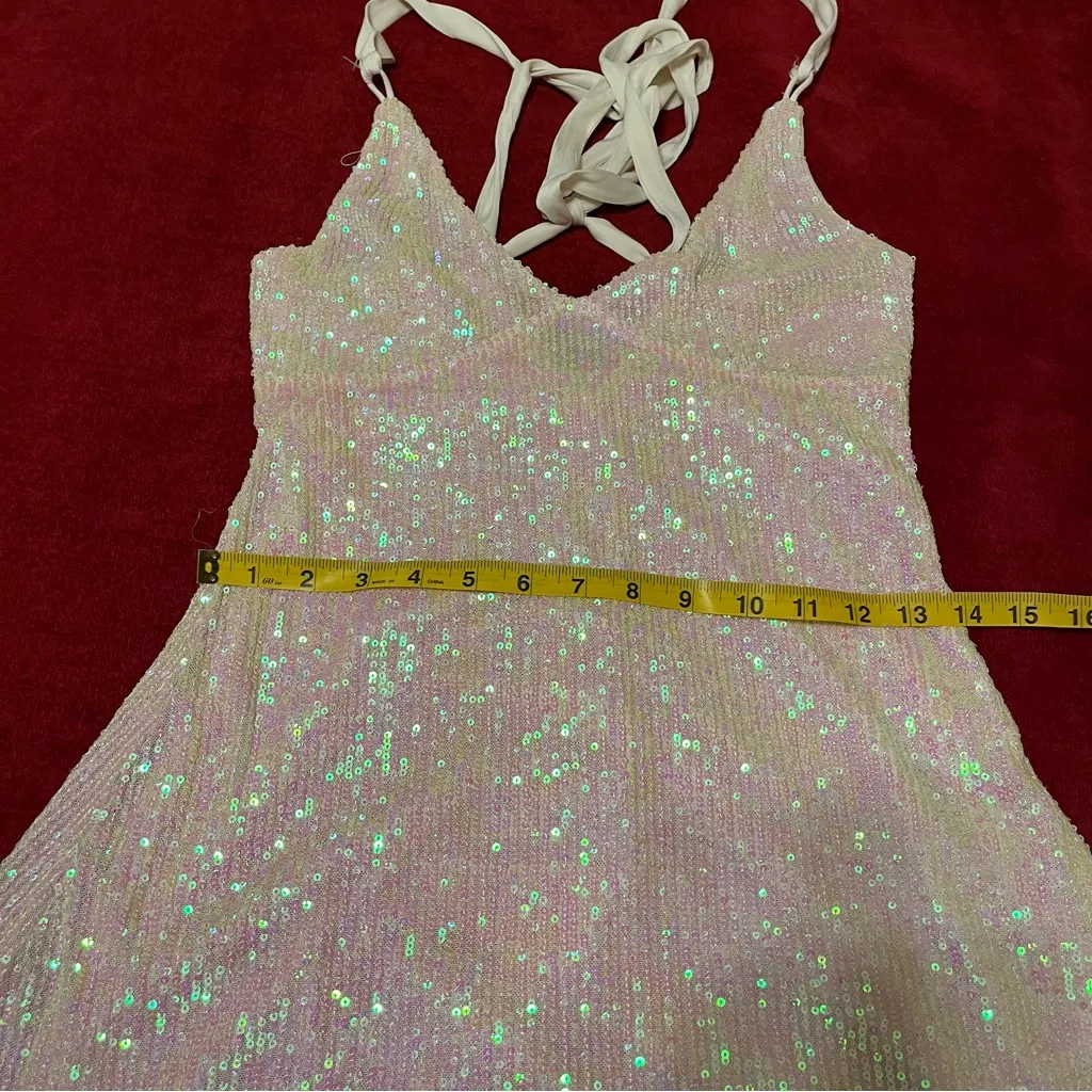 Intimately Free People Gold Rush Sequin Icicle Mini Dress - Image 4