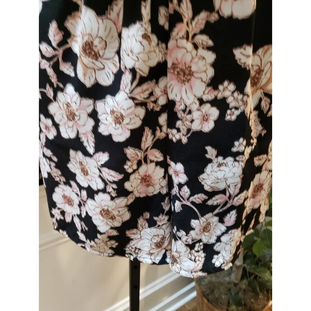 Gypsies & Moondust Floral Romper Women’s Medium Black Pink 100% Polyester - Image 8