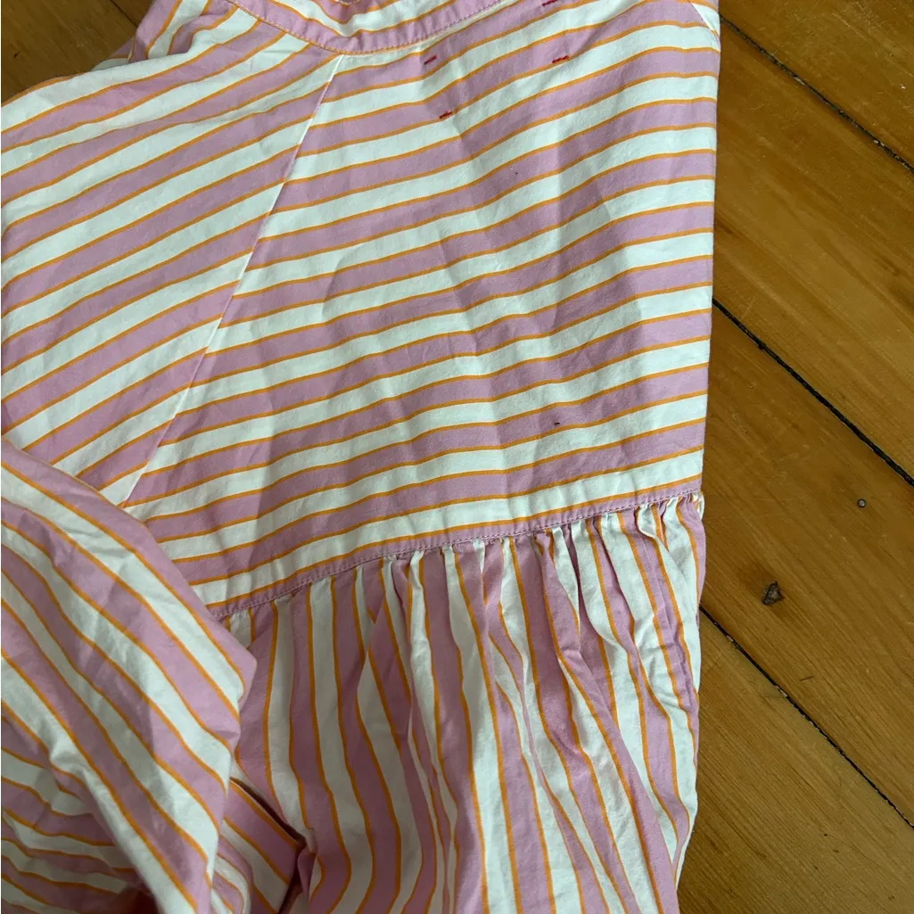 XIRENA women's flora cotton poplin shirt dress in pink sorbet medium - Image 5