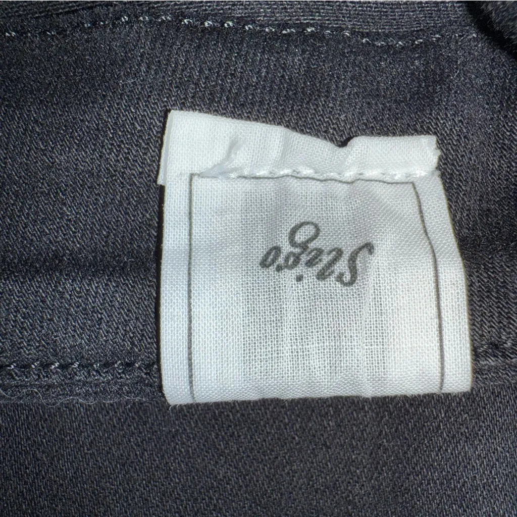 Frank & Eileen Sligo Italian Power Denim Black Jeans raw hem size 30 women’s 10 - Image 7