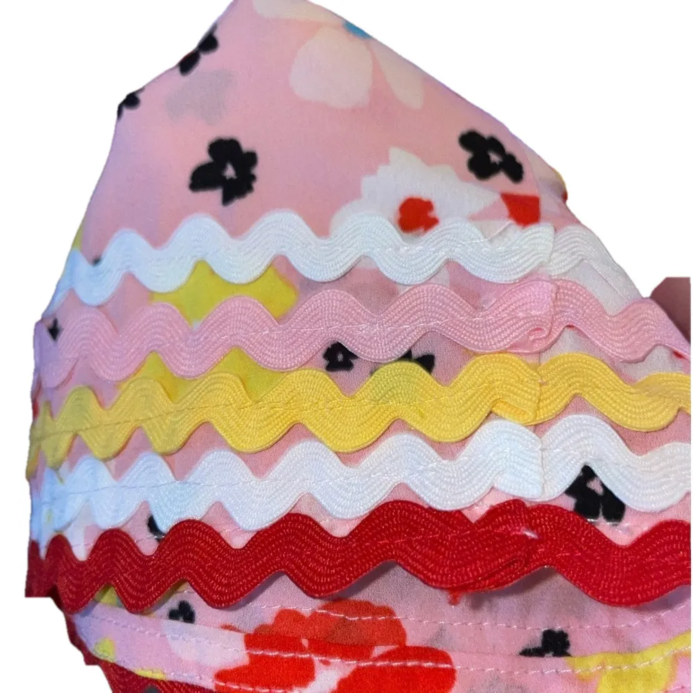 NWT EMILY WONDER Mini Dress Women’s Medium Pink Floral pastel shift cottage boho - Image 3