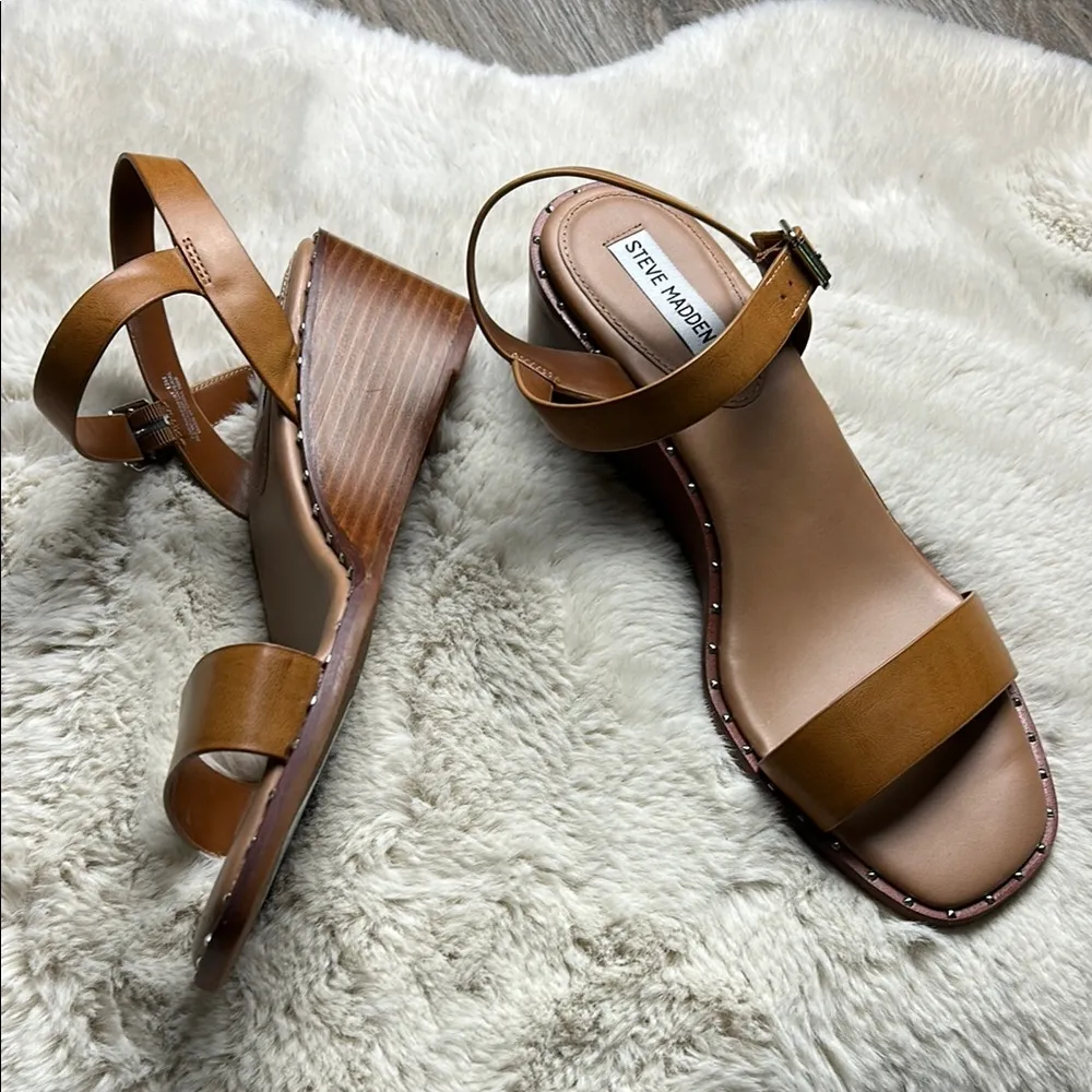 Steve Madden Slingback Wedge Sandals Size 11 - Image 2