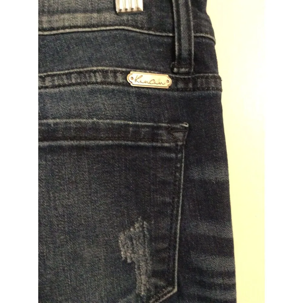 Kancan 27W Skinny Ripped Jeans Destroyed Womens Raw Hem Blue Size 27 - Image 5