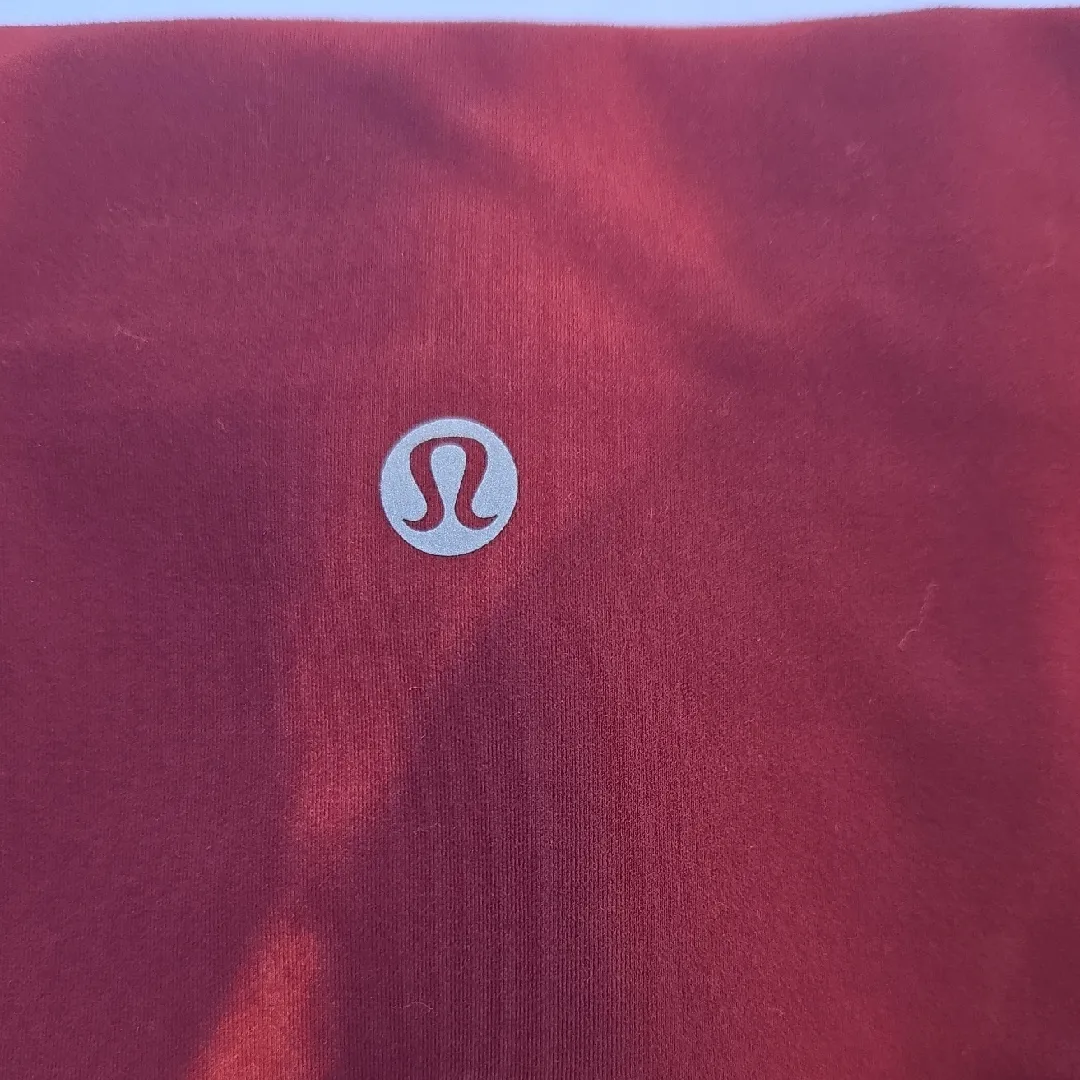Lululemon  High-Waisted Burgundy Bike Shorts - Image 2