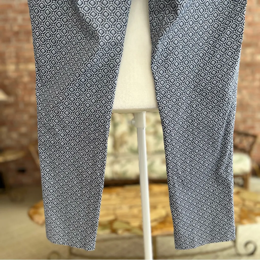 Amanda & Chelsea Pants Ankle Blue Graphic 4 Midrise Office Cropped Casual Job - Image 8