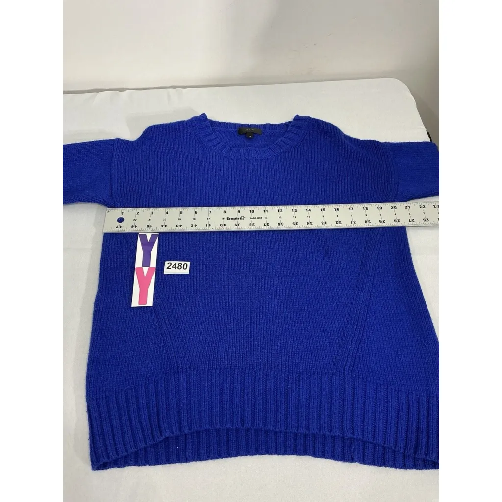 Womans J. Crew XS Blue Pullover Crewneck Sweater - Image 6