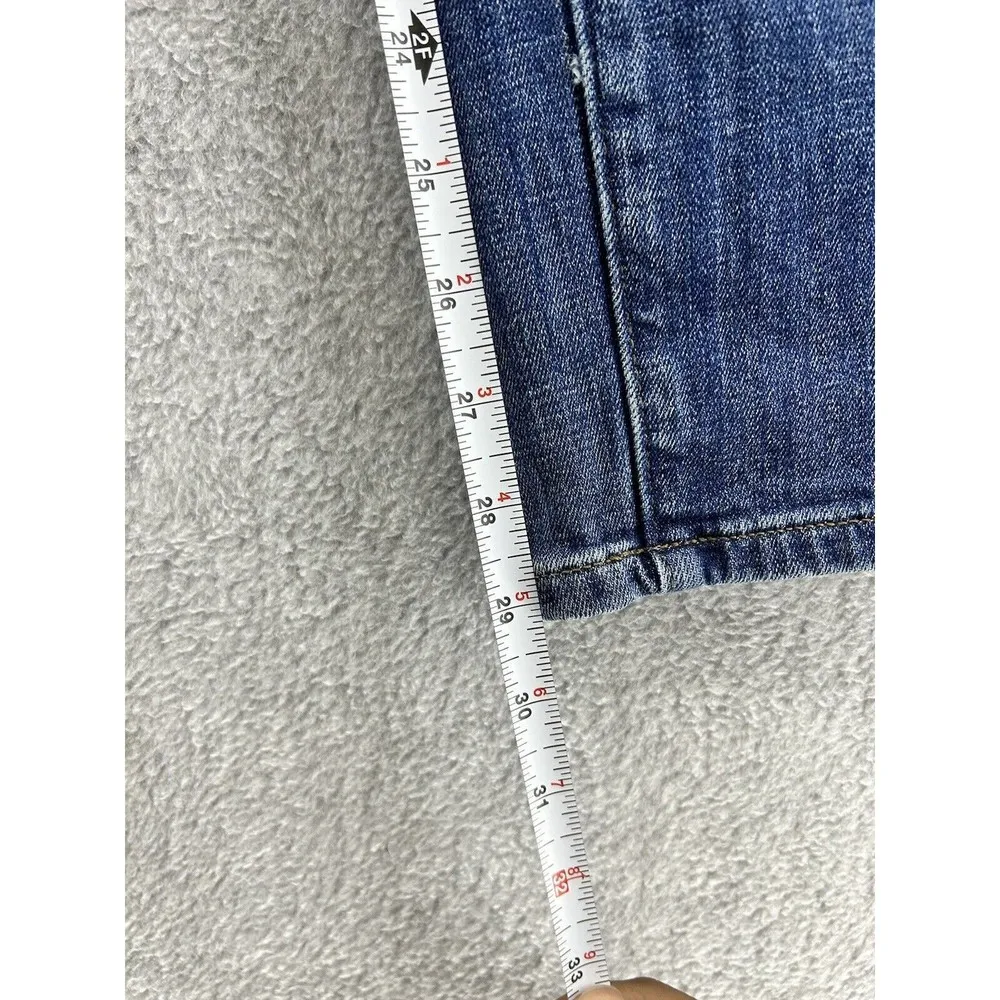 LOFT Ann Taylor Women's Blue Denim Jeans Size 2 Relaxed Skinny Distressed - Image 10