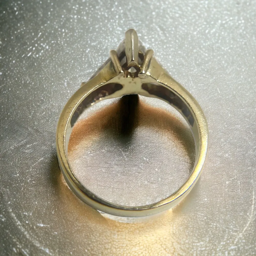 2+ CT Marquise Cut Diamond Engagement Ring ✶ Trillions 14K Gold ✶ Mayors Size 6 - Image 6
