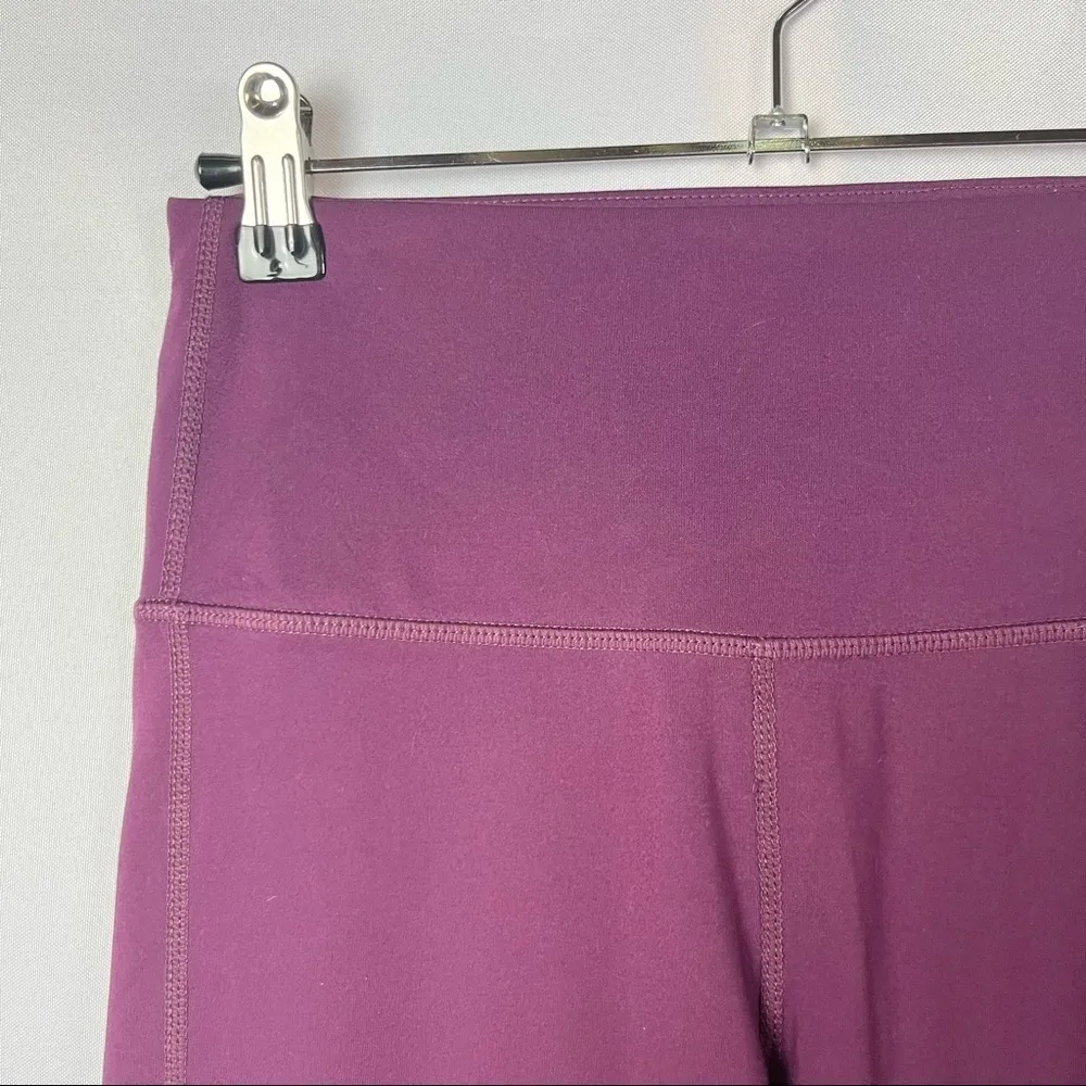 Apana Plum Purple Open Cut Out Back 7/8 Athletic Leggings XS - Image 4
