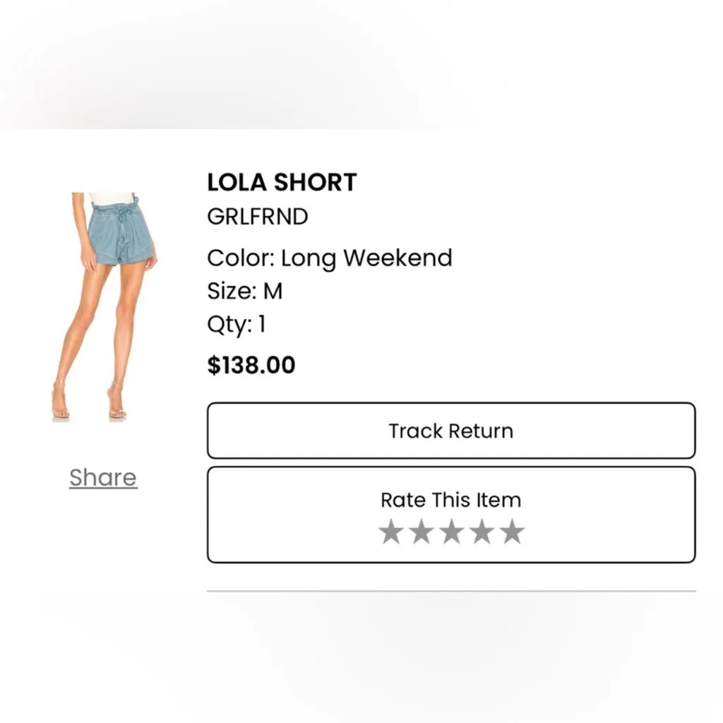 GRLFND Denim Lola Short Long Weekend size XS‎ - Image 10