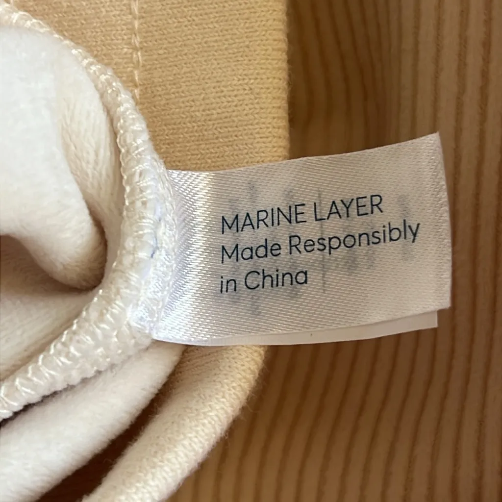 Marine Layer Velour Corduroy Wide Leg Pant Cream Size XL NWT‎ - Image 11