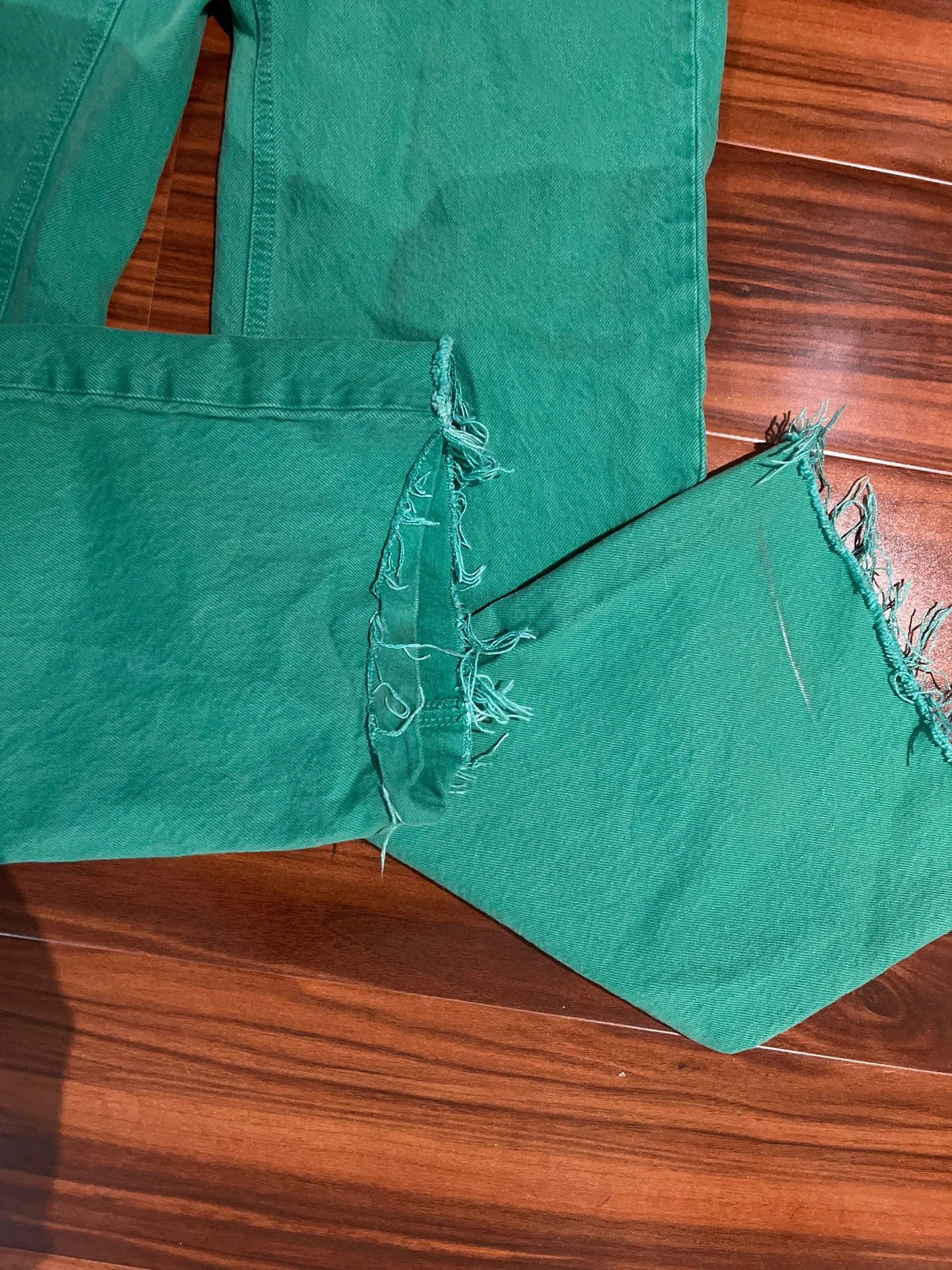 ZARA full Length green Jeans - Image 4