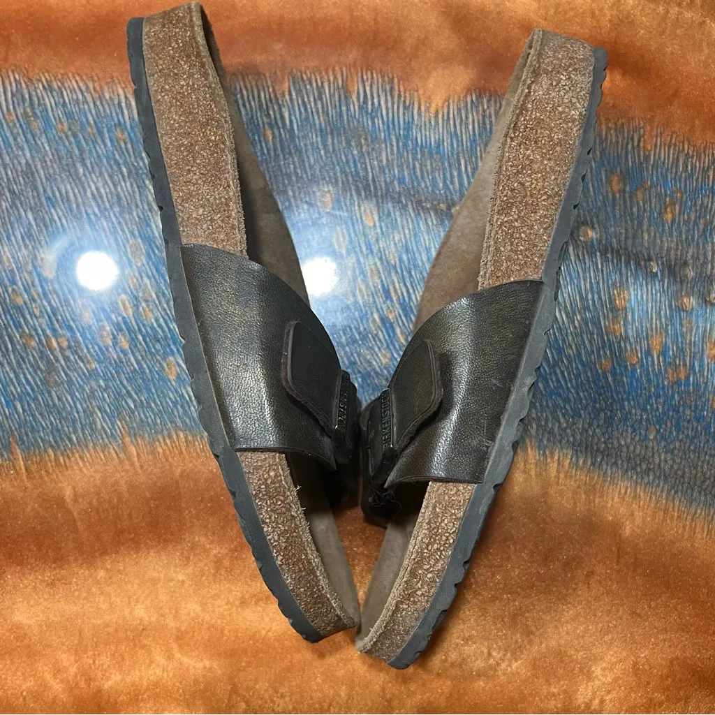 Birkenstock Madrid Birko Flor sandals size 38 7-7.5 Graceful Toffee - Image 5