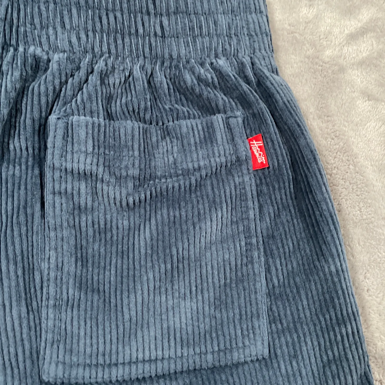 Hammies Corduroy Shorts 26 Blue Elastic Waist Retro Surf Roller Skate Beach - Image 6