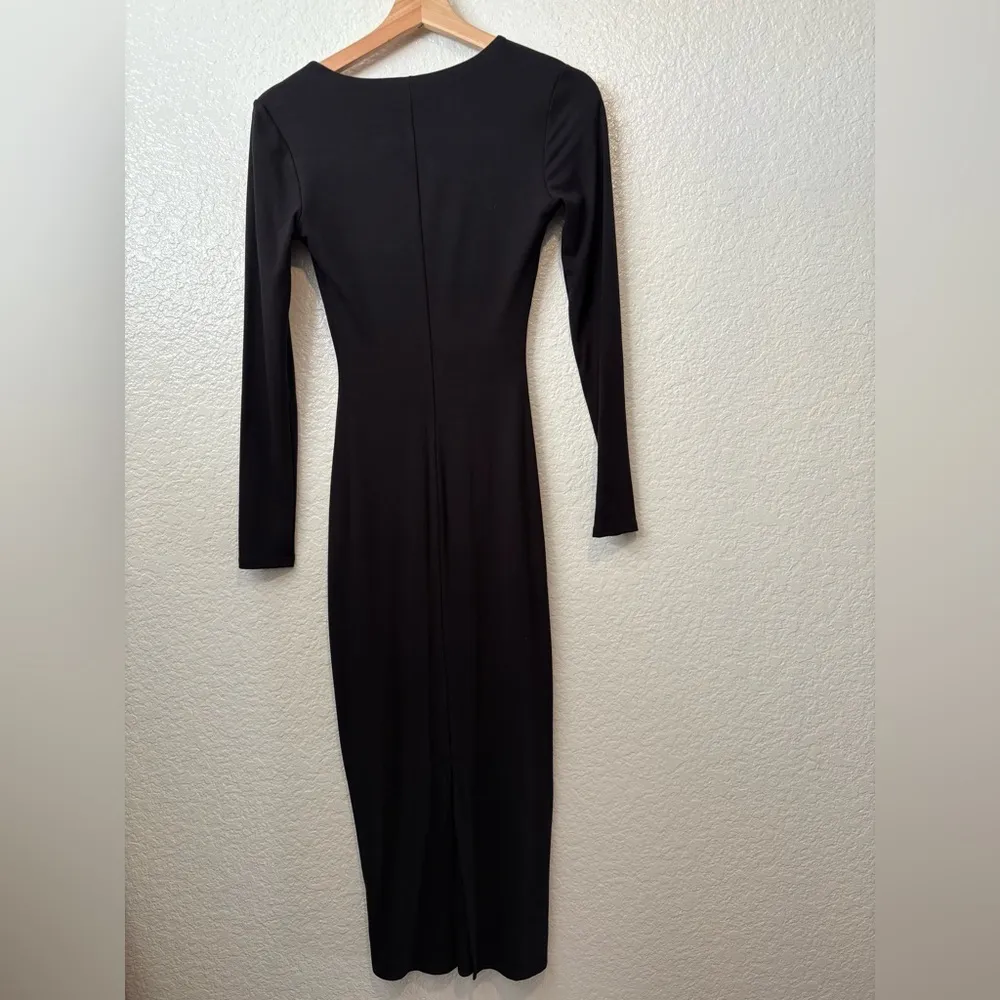 Lulus Black Long Sleeve Bodycon Dress - Image 2