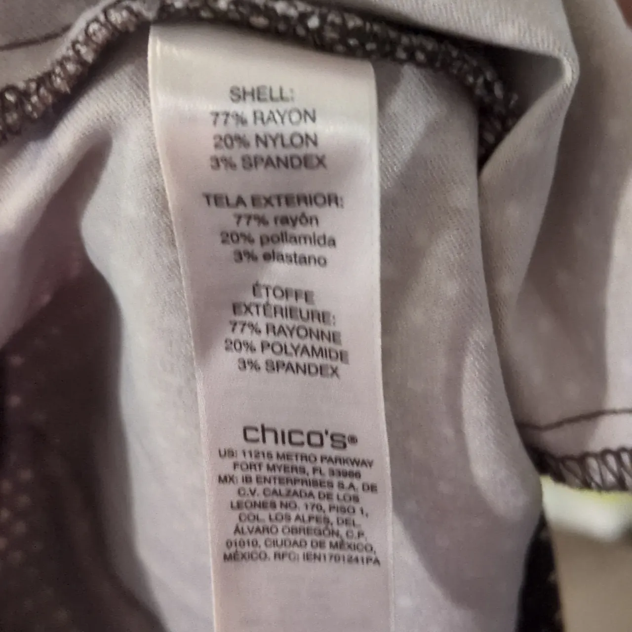 Chico's Perfect Stretch Brown Polka Dot Pull On Pants Size 1 - Image 5