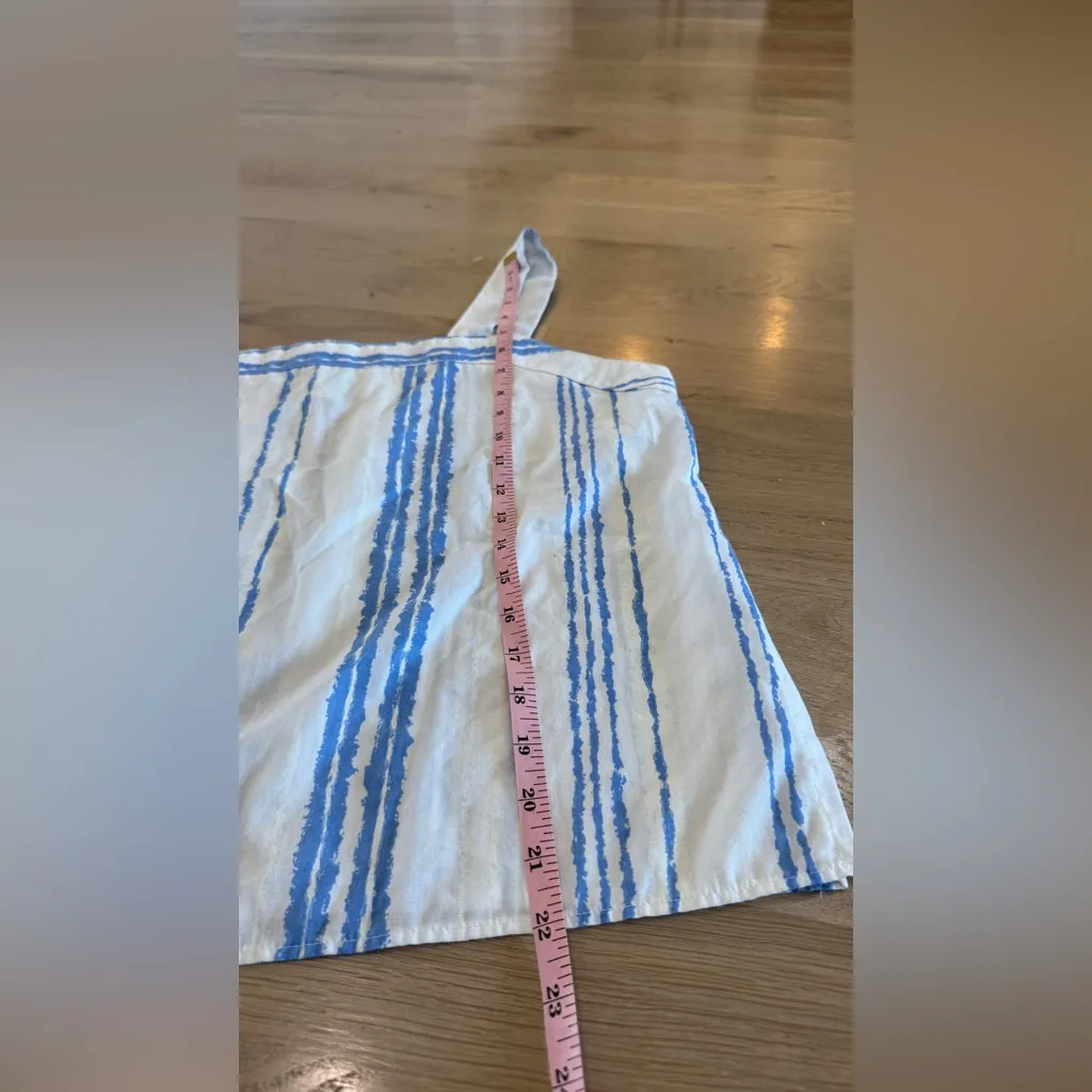 Liv’in Easy by Haphazard sleeveless top blue white stripes MEASUREMENTS Size undefined - Image 5