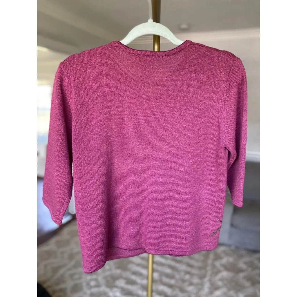 Vintage Koret Floral Embroidered Cardigan Cottagecore Femimine Layer Autumn Boho Purple Size undefined - Image 3