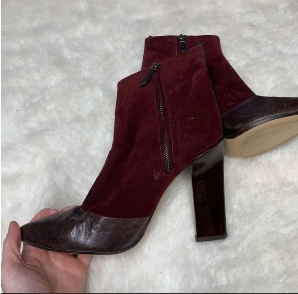 Reed Krakoff Maroon Heeled Boots Purple Size 9.5 - Image 4
